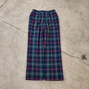 Vtg 70s 80s PENDLETON Woolen Mills Tartan Plaid Pattern Wool Pants 27" Fit